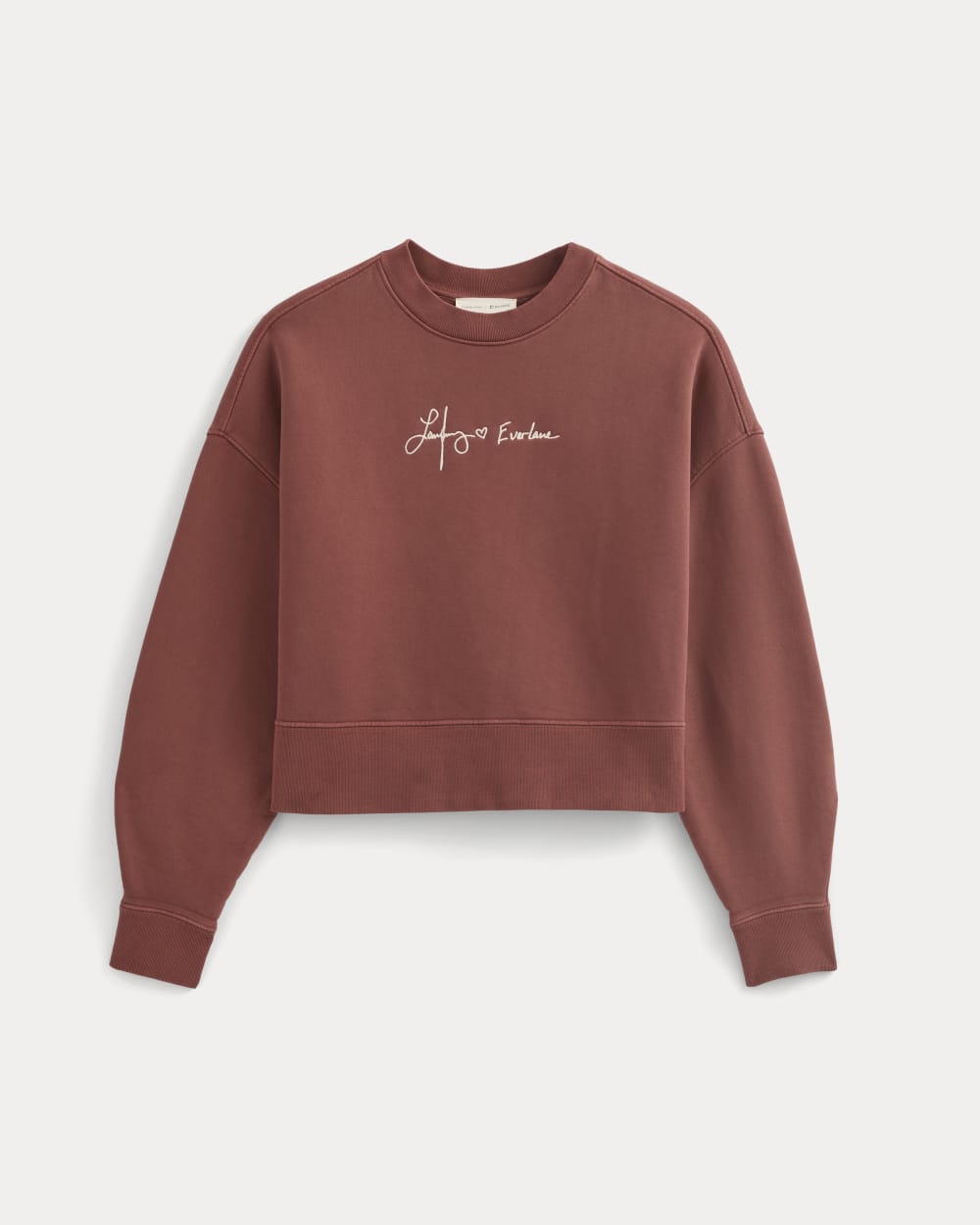 Saintjamesa x The Laufey Foundation Cropped Sweatshirt | Dusty Red