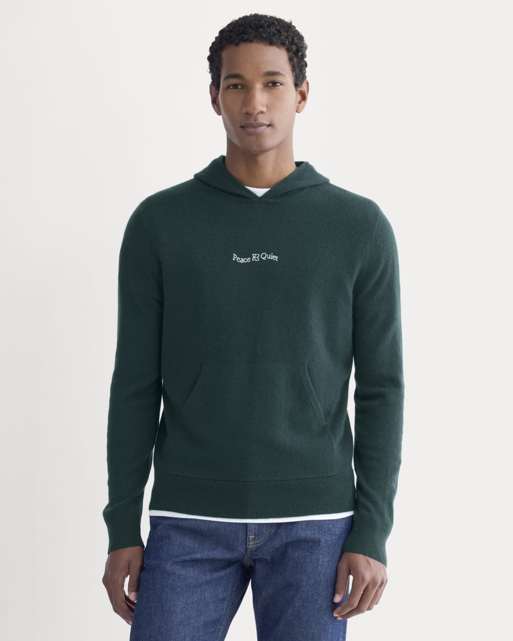 Saintjamesa x Peace & Quiet Cashmere Hoodie | Pine